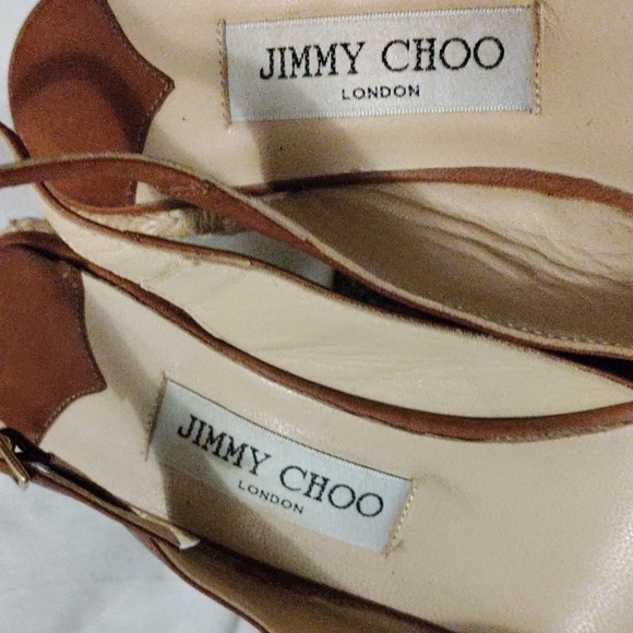 Prelove Women's peep Toes trap back  wedge heel Jimmy Choo Shoes - Picture 6 of 7